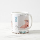 Mug Voiture de course "Fast ONE" Boug cadeau d'anniver (Devant droit)