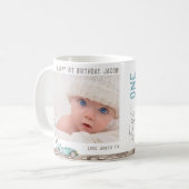 Mug Voiture de course "Fast ONE" Boug cadeau d'anniver (Devant gauche)