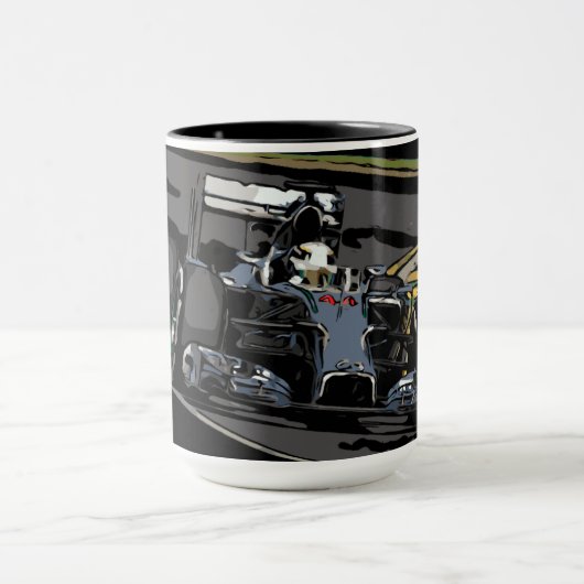 MUG VOITURE DE COURSE - NÉE À LA COURSE (Centre)