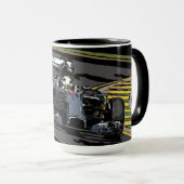 MUG VOITURE DE COURSE - NÉE À LA COURSE (Devant droit)