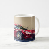 Mug Voiture de course rouge (Devant droit)