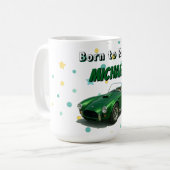Mug Voiture de course verte de fête d'anniversaire 10  (Devant gauche)