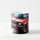 Mug Voiture de rallye Red Fiesta : Course à travers la (Centre)