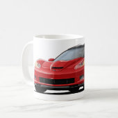 Mug Voiture de rouge de Corvette ZR1 (Devant gauche)