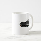 Mug Voiture de sport 1970 de Corvette : Finition noire (Devant droit)