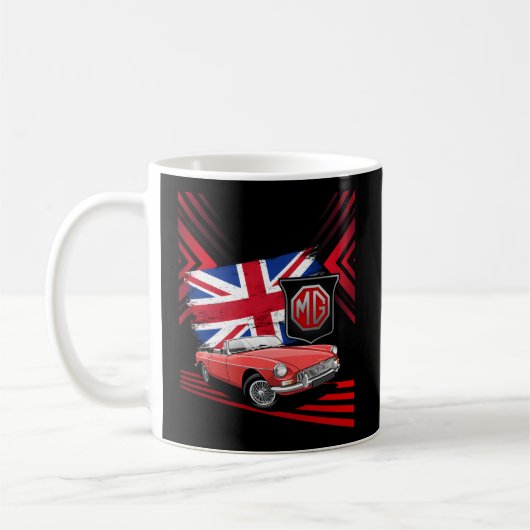 Mug Voiture De Sport Britannique Mg Mgb Convertible (Gauche)
