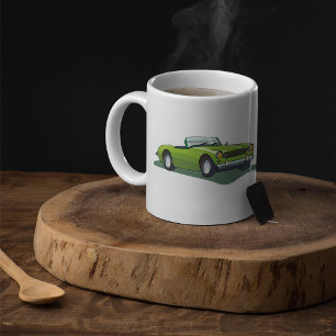 Mug Voiture de sport décapotable vert citron rétro