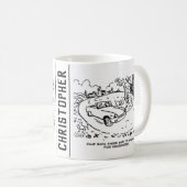 Mug Voiture de sport en campagne avec Hérisson (Devant droit)