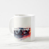 Mug Voiture de sport futuriste – Design élégant généré (Devant gauche)