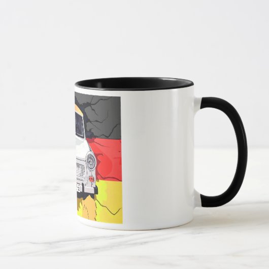 Mug Voiture de Trabant et drapeau allemand, mur de (Droite)