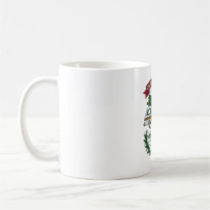 Mug Voiture familiale de Noël Couronne de pin