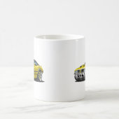 Mug Voiture jaune du sabre d'abordage 442 d'Olds (Centre)