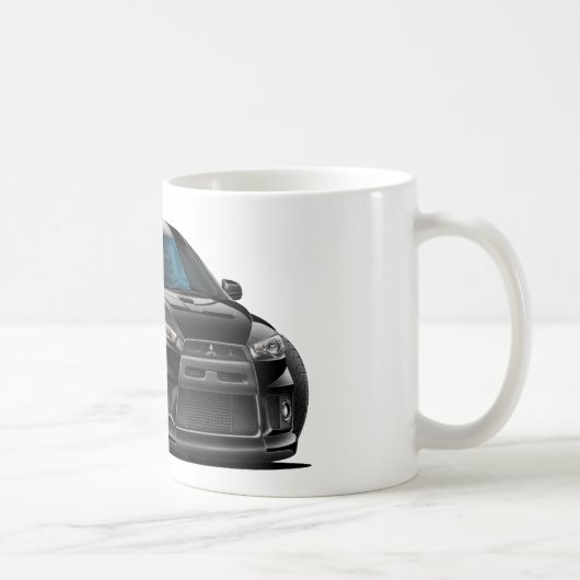Mug Voiture noire de Mitsubishi Evo (Droite)