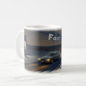 Mug Voiture Rapide Route Nocturne Main dans la Main Év (Devant gauche)