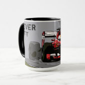 MUG VOITURE RED RACE - JAMAIS LIVRÉE (Devant gauche)