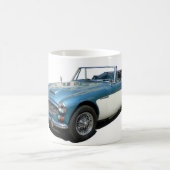 Mug Voiture sport Austin Healey 3000 bleu et blanc (Centre)