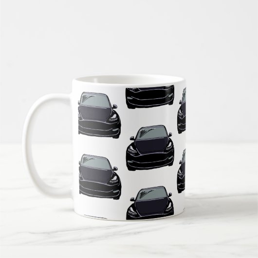 Mug Voiture SUV pour véhicule électrique noir (Gauche)