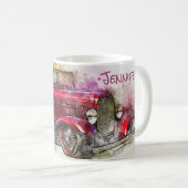Mug Voiture Vintage Abstrait Graphic (Devant droit)