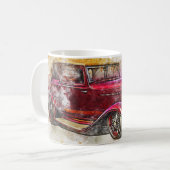 Mug Voiture Vintage Abstrait Graphic (Devant gauche)