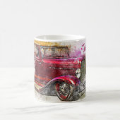 Mug Voiture Vintage Abstrait Graphic (Centre)