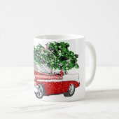 Mug Voiture Vintage avec sapin de Noël (Devant droit)