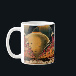 Mug Voiture volant vintage de science fiction futurist<br><div class="desc">illustration vintage image de science-fiction voyage et transport avec un livre classique retro sci fi milieu urbain avec une ville de l'avenir. Les bâtiments architecturaux sont en forme de cônes et les véhicules volent dans le ciel comme des oiseaux tandis que la foule se déplace à travers la métropole.</div>