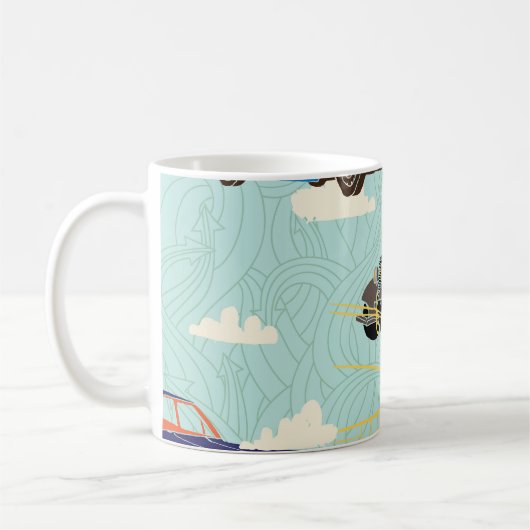 Mug Voitures anciennes : Ciel nuages Motif (Gauche)