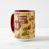 Mug Voitures, Bus Et Vélos Vintage (Devant gauche)