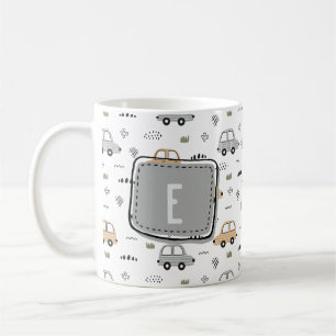 Mug Voitures de dessin animé mignonnes Monogramme pers