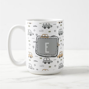 Mug Voitures de dessin animé mignonnes Monogramme pers