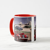 Mug Voitures d'époque, Voyage sur la route des berline (Devant gauche)