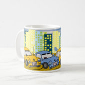 Mug Voitures Hybrides Branchées Dessin Animé (Devant gauche)