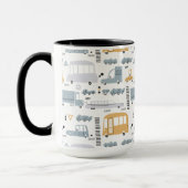 Mug Voitures mignonnes dans le Motif de la circulation (Gauche)