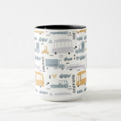 Mug Voitures mignonnes dans le Motif de la circulation (Centre)