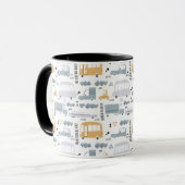 Mug Voitures mignonnes dans le Motif de la circulation (Devant gauche)