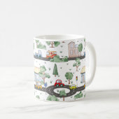 Mug Voitures mignonnes en Ville Motif pour petits garç (Devant droit)