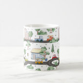 Mug Voitures mignonnes en Ville Motif pour petits garç (Centre)