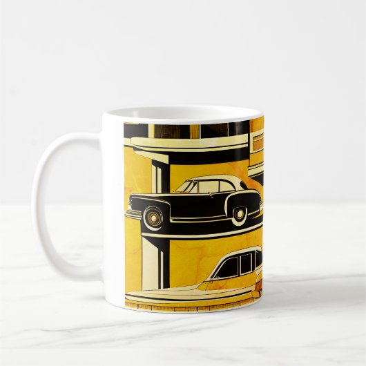 Mug Voitures Rétro Milieu du siècle (Gauche)