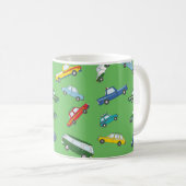Mug Voitures rétro : Motif mignon à main (Devant droit)