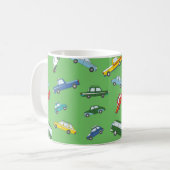 Mug Voitures rétro : Motif mignon à main (Devant gauche)