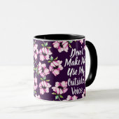 Mug Voix externe | Aquarelle Fleurs violettes (Devant droit)
