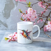 Mug Vol coloré, colibri aquarelle