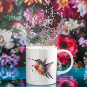 Mug Vol coloré, colibri aquarelle