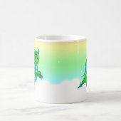 Mug Vol crépusculaire - dragon vert et bleu mignon (Centre)