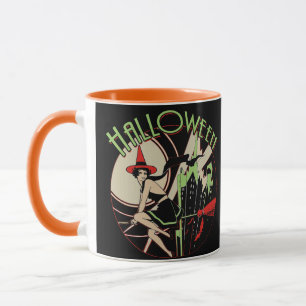 Mug Vol de sorcière de Halloween (cru)
