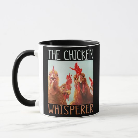 Mug Volaille De Poulets À Whisperer Drôle (Gauche)