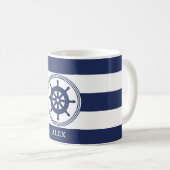 Mug Volant bleu marine Personnalisé (Devant droit)