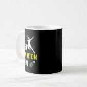 Mug Volant de badminton Manger Dormir Répéter Badminto (Devant gauche)