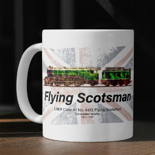Mug Volant Scotsman Steam Train Anglais Locomotive
