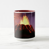 Mug Volcan actif - Écrivez votre propre texte (Centre)